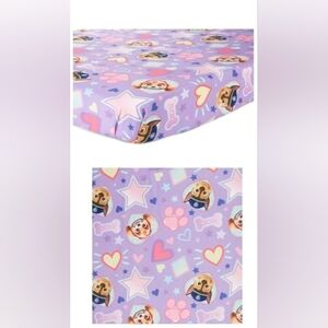 Paw Patrol Toddler Crib Bed Fitted and Flat Sheet Set